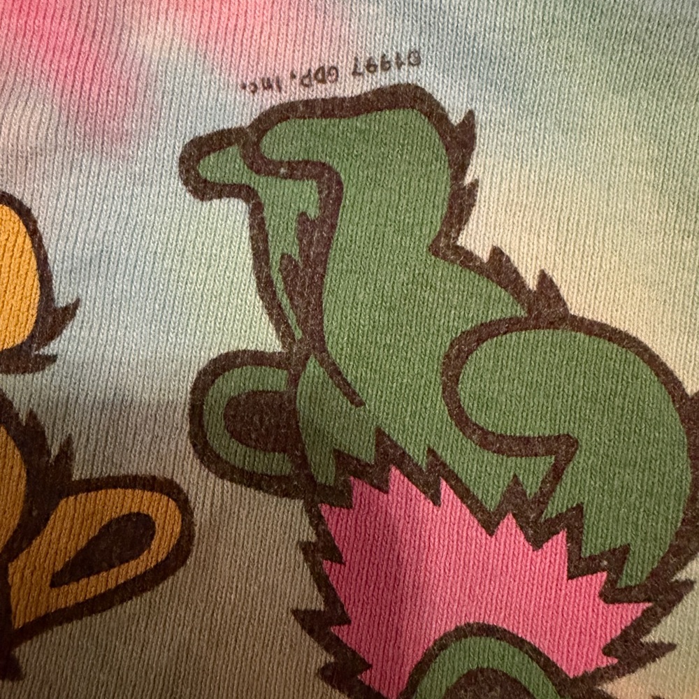 🌈 Vintage 1997 Grateful Dead Tie Dye | Liquid Blue | L | Dancing Bears Spiral - Picture 4 of 5